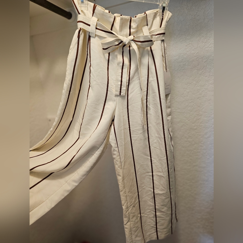 Womens Cropped Belted Pants
